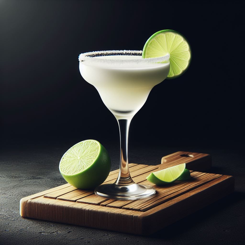 A classic Daiquiri cocktail garnished with a lime slice.